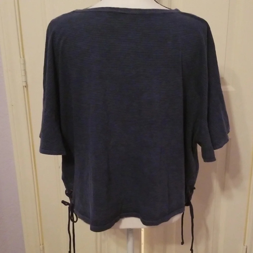 Lucky Brand Crop Top Shirt Side Ties L - Picture 3 of 8